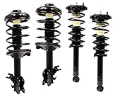 DTA 70022 Full Set 4 Complete Strut Assemblies With Springs and Mounts Ready to Install OE Replacement 4-pc Set