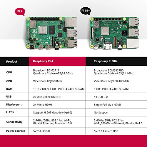 LABISTS Raspberry Pi 4 4GB Starter Kit with 64GB Micro SD Card (4GB RAM)