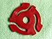 (20 Pack) Red Plastic 45 RPM 7 Inch Vinyl Record Adaptor - 7