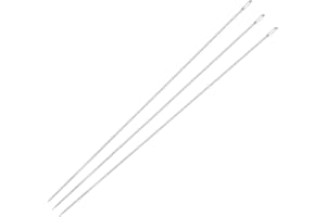 uxcell 25Pcs Beading Needles Fine Thin Long Straight Sewing Embroidery Threads Stainless Steel 4.72 Inch