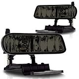 WinJet WJ30-0125-11 Chevy Silverado fog lights 99-02 replacement set assembly pair left and right Smoked