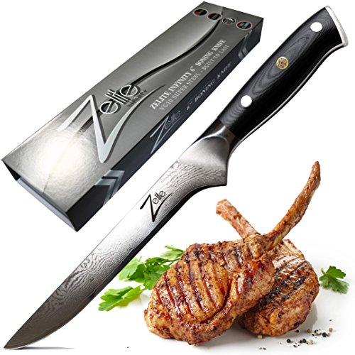 ZELITE INFINITY Boning Knife 6 Inch - Alpha-Royal Series - Best Quality Japanese VG10 Super Steel 67 Layer High Carbon Stainless Steel -Razor Sharp Superb Edge Retention, Stain & Corrosion Resistant