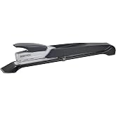 Bostitch Office Booklet Stapler - One Finger, No Effort, Spring Powered, Long Reach Stapler - Silver (1610)