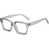 EYLRIM Classic Thick Square Frame Clear Lens Glasses for Women Men | Light Weight,Chunky,Non Prescription Eyeglasses,Daily Wear