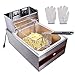 Yescom 2500W 6L Commercial Electric Countertop Stainless Steel Deep Fryer Basket French Fry Restaurant Home Kitchen