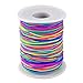 Outus 1 mm Elastic Cord Beading Threads Stretch String Fabric Crafting Cords for Jewelry Making (Rainbow, 200 m)