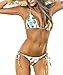 Women Two Piece Tie Halter Pineapple Print Bikini Swimsuit Sexy Swimwear