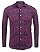 Coofandy Men's Fashion Print Casual Long Sleeve Button Down Shirt