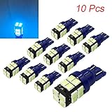 Efoxcity 2016 Newest, 194 Ice Blue LED Light bulb, Interior Lights for W5W 194 168 2825 T10 12V Wedge 20-smd 2835,Replacement and Reverse T10 Bulbs