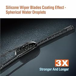 WOWIPER Silicone Windshield Wiper Blades with Rear