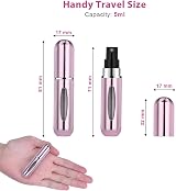ACWOO 5Pcs 5ml Perfume Atomiser Bottles Refillable Fine Mist Travel Set view 2