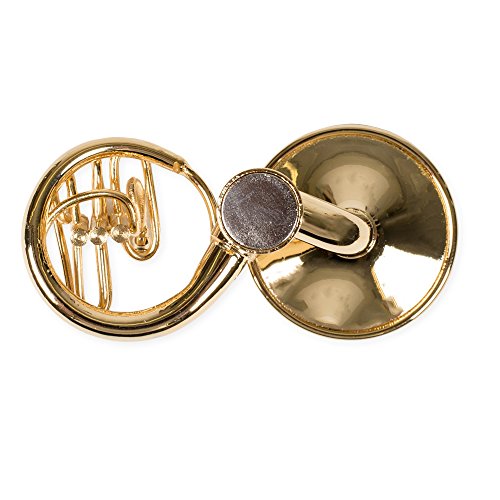 Sousaphone Miniature Replica Gold Brass Tone 2 x 2.5 Resin Refrigerator Magnet