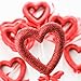 Factory Direct Craft Package of 12 Romantic Red Glitter Covered Foam Heart Picks for Valentines Day, Parties, and Crafting