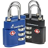 4 Pack TSA Approved Combo Luggage Travel Locks Red Indicator Alert Pop-Up When Opened Combinations Triple Dial