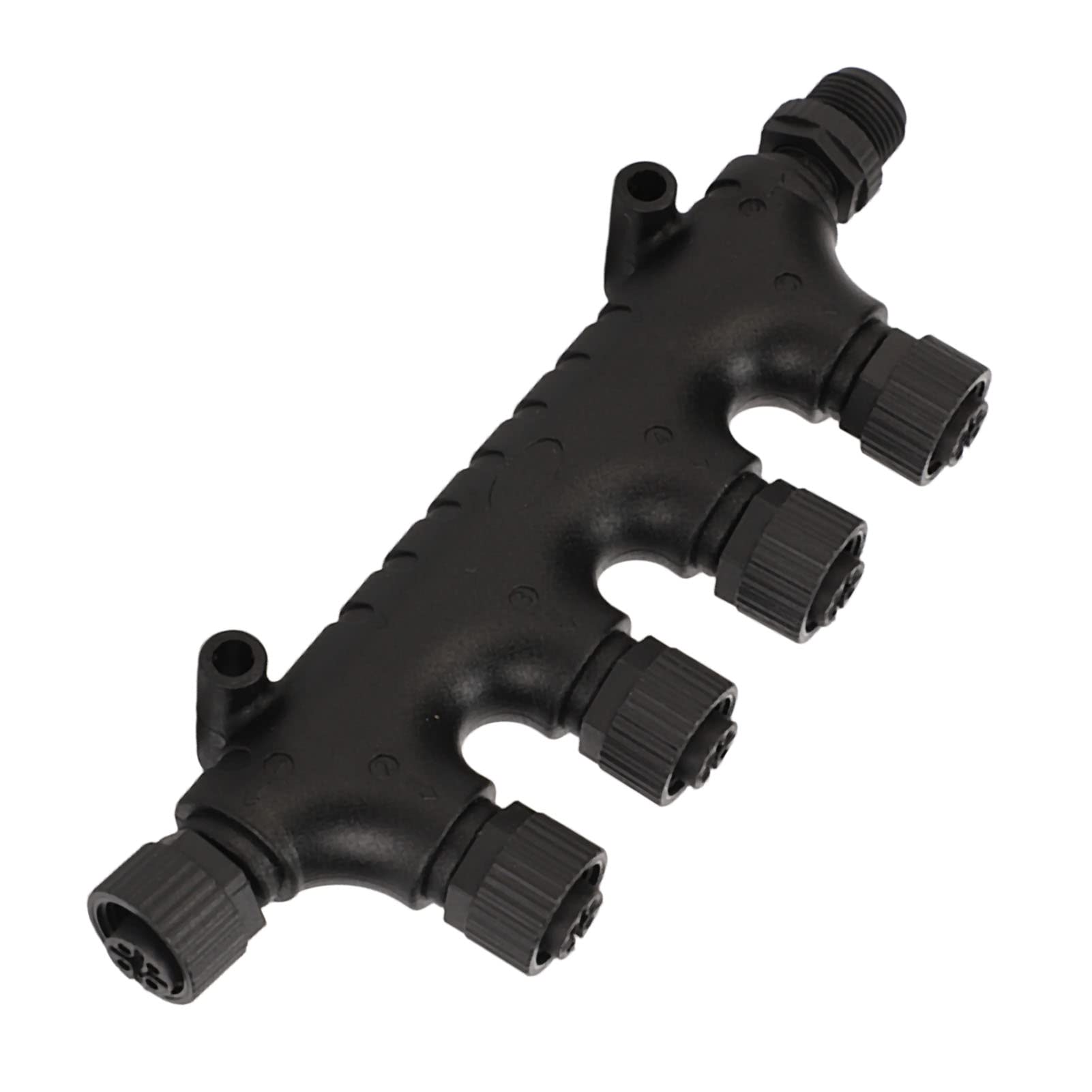 Akozon NMEA 2000 T Connector, For NMEA 2000 N2K 4 Ports Tee Connector M12 5 Pin IP67 Waterproof for Lowrance Networks