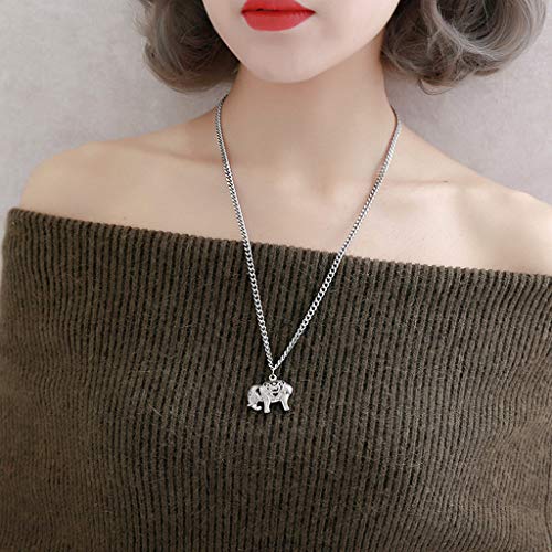 Kinteshun Assorted Elephant Charm Pendant Connector for DIY Jewelry Making Accessaries(17pcs,Antique Silver Tone)