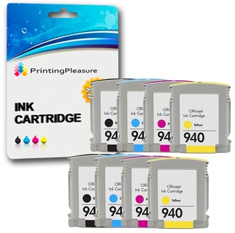 940XL Ink Cartridges,Compatible Printer Ink Cartridges for Officejet Pro8000,8000W,8500,8500A,8500W,A809,A909a,A909g,A909n,A910a(2 set,C4906A)