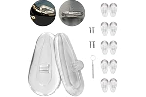 Eazean Replacement Nose Pads for Oakley Eyeglasses/Sunglasses, 5 Pairs Clear Silicone Nose Pieces Guards Come with Screws and Screwdrivers