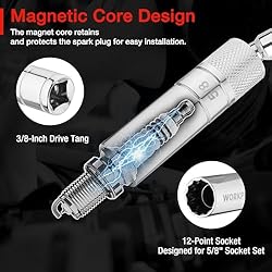 WORKPRO 5/8" Magnetic Spark Plug Socket with