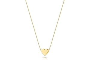 Zeffy Dainty Gold Heart Necklace for Women Trendy 14K Gold/Silver Plate Cute Heart Pendant Choker Necklaces Gold Love Heart Chain Necklace for Women Dainty Gold Jewelry Gifts for Women