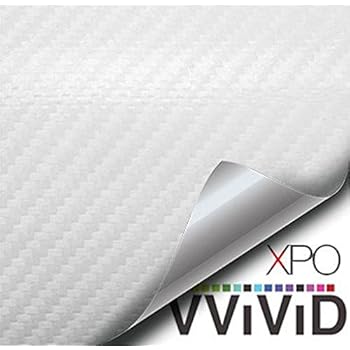 VViViD XPO White Carbon Fiber Car Wrap Vinyl Roll with Air Release Technology (6ft x 5ft)