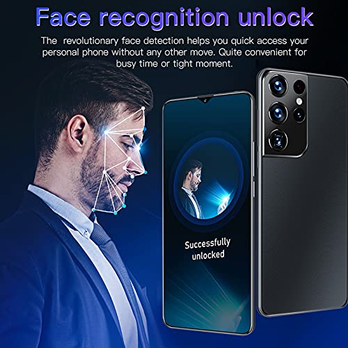 Unlocked Smartphones, Dual sim Unlocked Cell Phones for Seniors, S21+Ultra 5 inch 3Camera