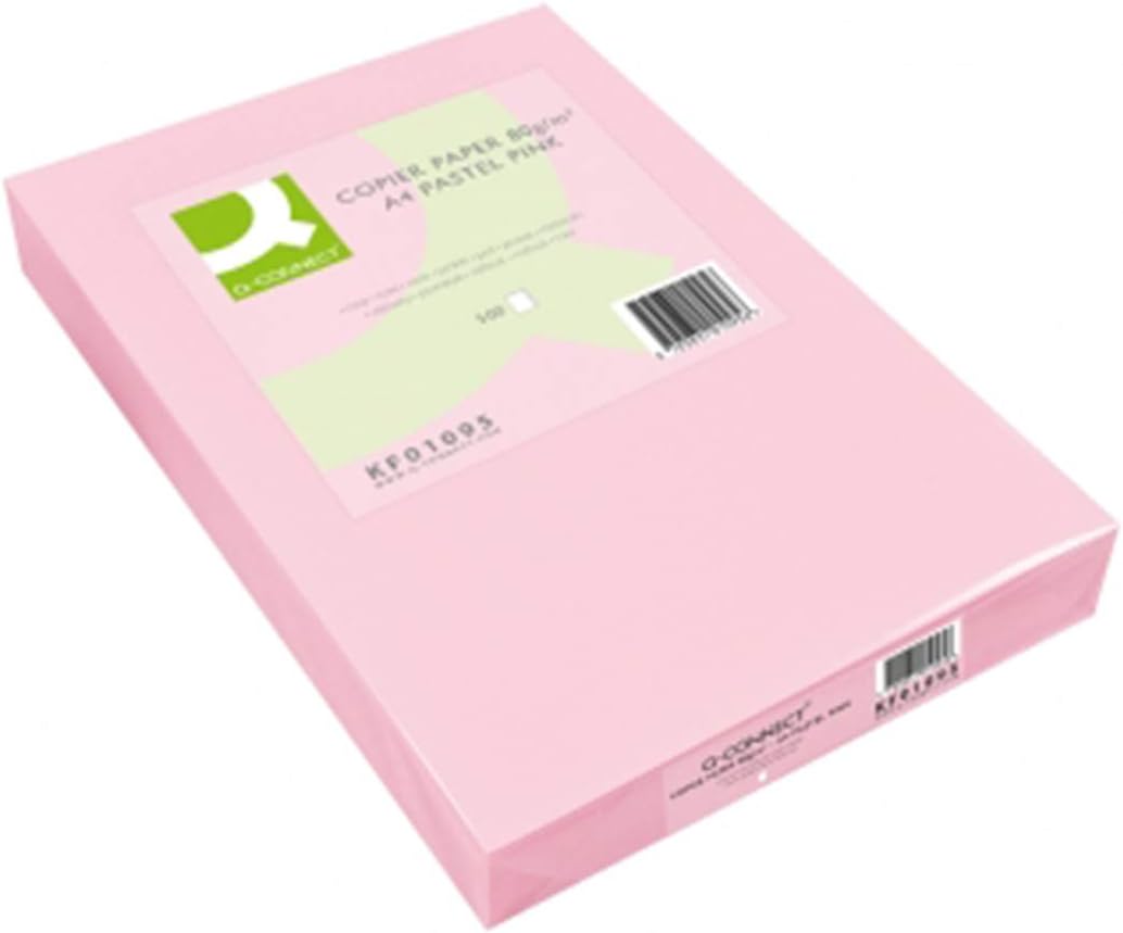 Q-ConnectPink A4 Copier Paper 80gsm Ream (Pack of 500) KF01095