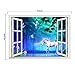 Zooarts Diy Removable Art Mural Wall Sticker Decal Decor Fantasy Forest 3D Horses Window
