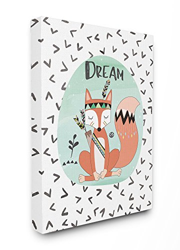 Stupell Industries Dream Tribal Fox Stretched Canvas Wall Art, 30 x 40, Multico…