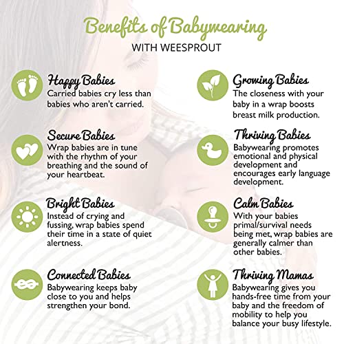 WeeSprout Baby Carrier, HandsFree Baby Wrap Carrier for Newborns and