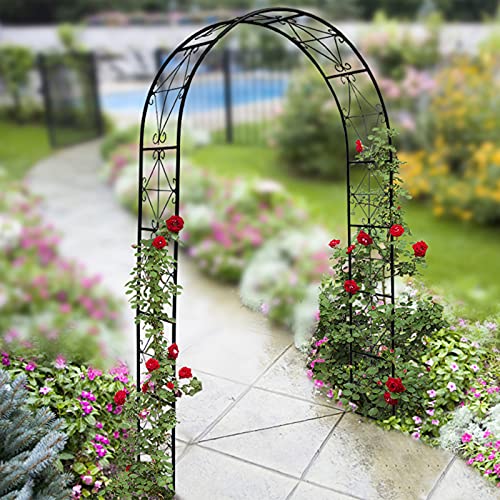 SXNYC Rosenbogen, Rosenbogen aus Metall, Rosenbogen Holz, Torbogen Rankhilfe, für Kletterpflanzen, Hochzeit