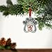 Pearhead Pawprint Photo Ornament, Dog or Cat Christmas Tree Decoration, Pet Memorial Keepsake Picture Frame, Classic Holiday Home Decor, Silver Metal