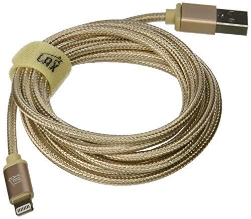 LAX Gadgets Apple MFi Lightning Cable, Gold, 6 Feet