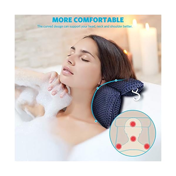 tomight-Bath-Pillow4D-Air-Mesh-Bathtub-Pillow-with-7-Suction-Cups-Support-Head-Back-Shoulder-and-Neck-for-All-Bathtub-Hot-Tub-Jacuzzi-and-Home-Spa-Dark-Blue tomight Bath Pillow,4D Air Mesh Bathtub Pillow with 7 Suction Cups, Support Head, Back, Shoulder and Neck, for All…