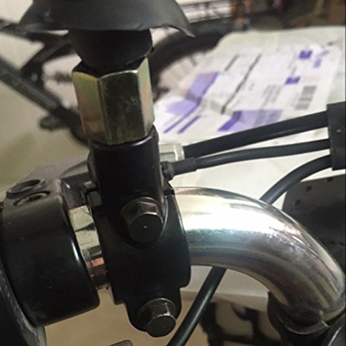 TUINCYN Motorbike 10mm Handlebar Mirror Mount Accessories Black Motorcycle Handlebar Rearview Side Mirrors Adapter Holder Clamp (2pcs) - Thumbnail 6