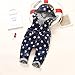 Kidscool Baby Boys/girls White Star Print Cardigan Denim Overalls with Hat