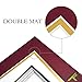 Golden State Art, Pack of 10 11x14 Double Picture Mats with White Core Bevel Cut for 8x10 Pictures + Backing + Bags, Mix Color