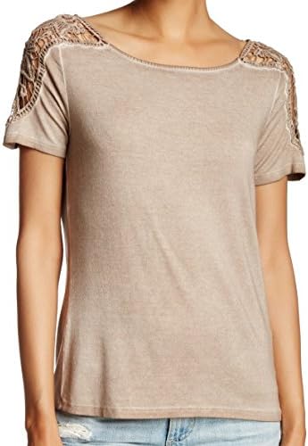 Dantelle Crochet-Shoulder Women's Medium Knit Top Beige M