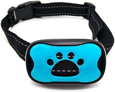 Dog Bark Collar. Safe Vibration Training Device. Anti-Bark Collar for Small/Medium Dogs. Bark Stop Device. Blue/Orange Shape Included. 7 Adjustable Sensitivity Levels for Sound&amp;Vibration Bark Control.