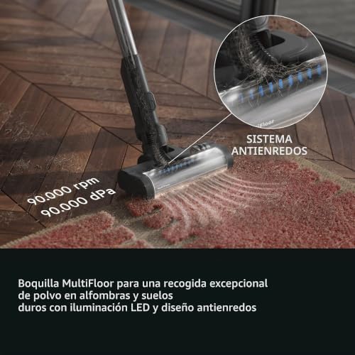 Aspiradora Escoba sin Cable Serie 5000, Aspirador Inalámbrico con Motor Digital Potente, Cepillo MultiFloor para Alfombras y Suelos Duros, hasta 50 Min, 18,5 V, Blanco, AP51UH18ST
