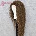 Sapphirewigs Kinky Curly Light Brown Color Women Daily Makeup Heat Resistant Synthetic Lace Front Party Wigs