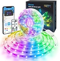 Govee LED Strip Lights, 10m Bluetooth RGB LED Lights with Music Sync Mode, 3 Ways Control via App, Remote and Control...