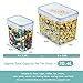 Cereal Container Food Storage Containers - Blingco Airtight Storage Containers (Set of 9) Large Dry Food Storage Containers for Flour Sugar Cereal - Airtight, Leakproof with Lids - BPA Free Plastic