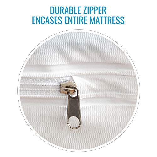 DMI-Zippered-Plastic-Mattress-Cover-Protector-Waterproof-Twin-Size-White