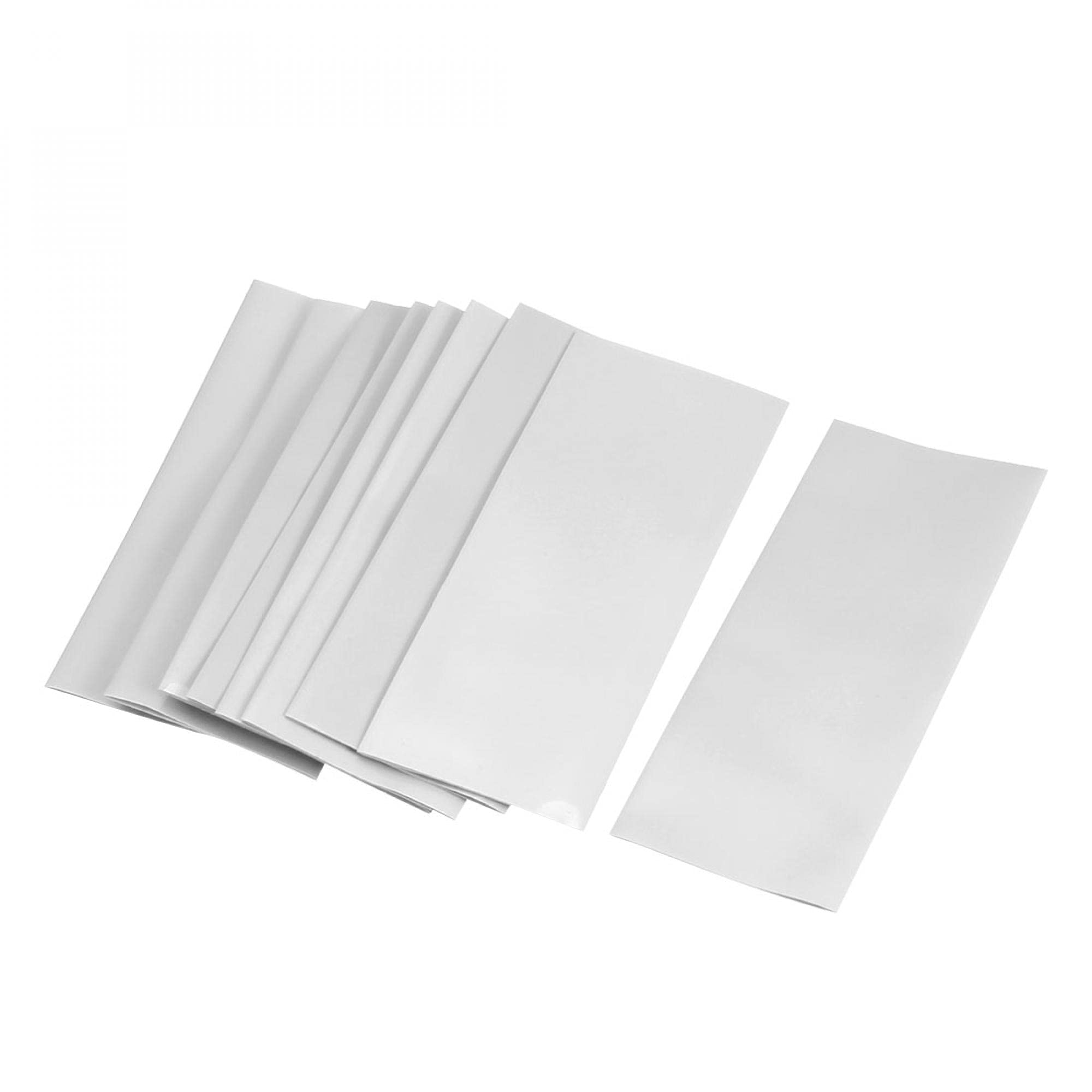 sourcing map AA Battery Wrap 23mm x 53mm Flat PVC Heat Shrink Tubing Tube Gray Pack of 50