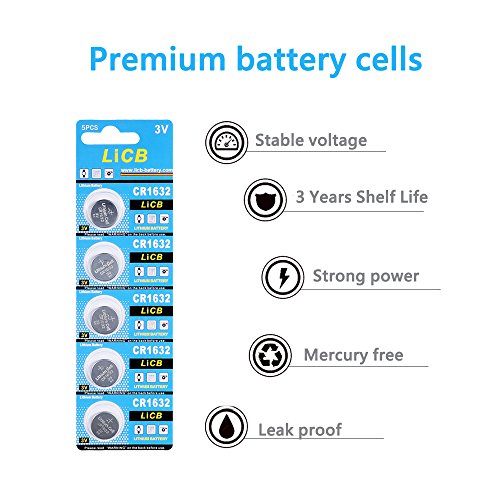 LiCB 10 Pack CR1632 3V Lithium Battery CR 1632