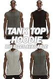 JC DISTRO Mens Hipster Hip Hop Hooded Tanktop Drawstring Hoodie Pocket (Big Sizes)