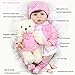 Aori Realistic Reborn Baby Doll 22 Inch Lifelike Weighted Reborn Baby Girl Doll with White Bear Accessories