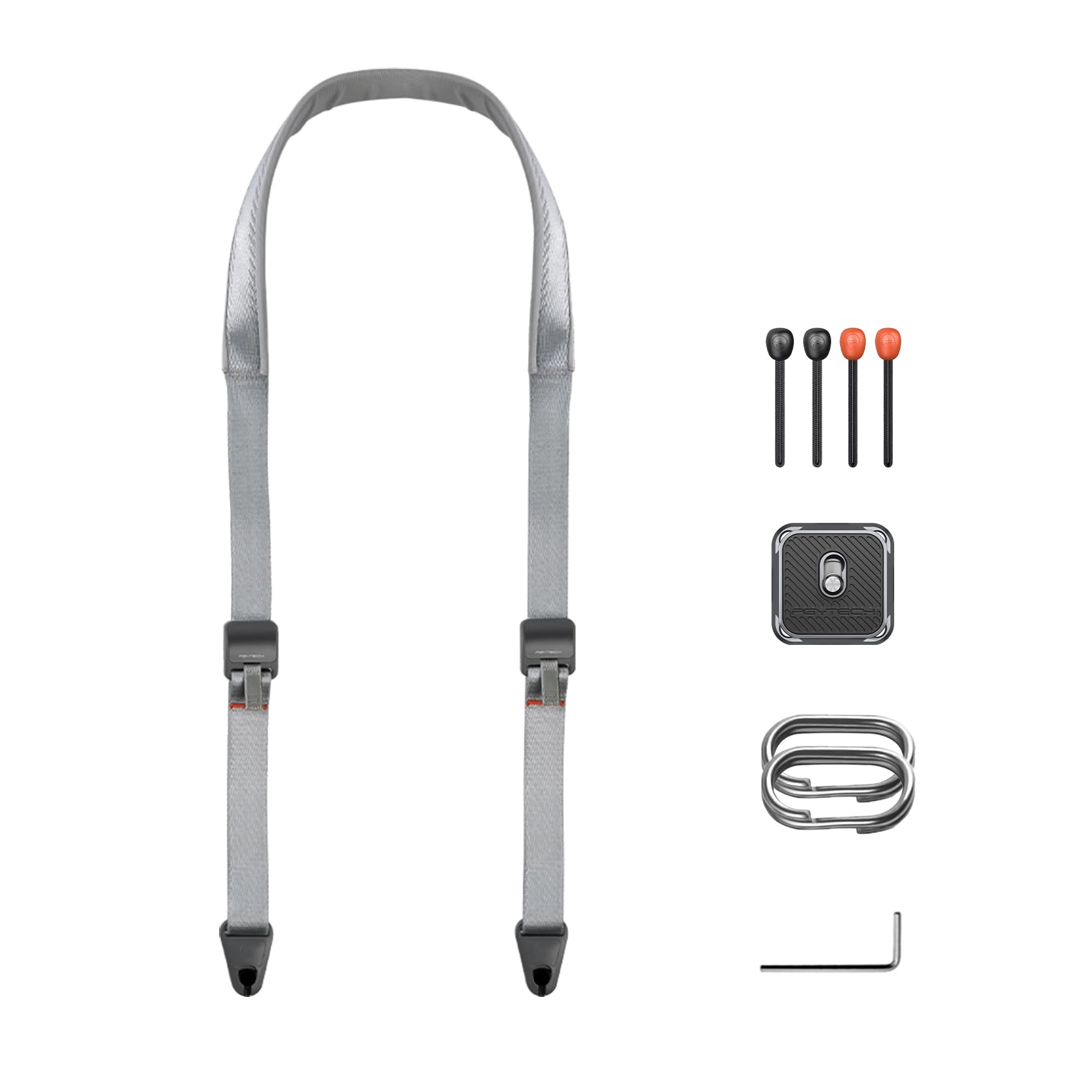 PGYTECH Camera Shoulder Strap Quick Release Wide Camera Straps for Photographers 110-152 CM Adjustable Camera Neck Strap for DSLR SLR (Rock Grey)