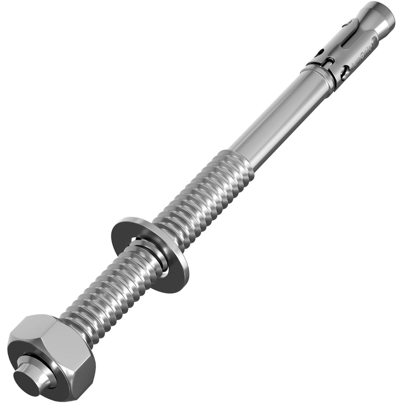 5 x Lumonic Heavy Duty Anchor, M12 x 160 Galvanised, For Use as a Wedge Anchor, Metal Dowels, Bolt Anchor, Flash Dowels, For Various Types of Through Hole Mono